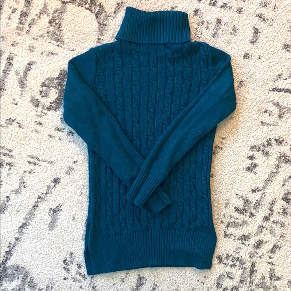 Loft Teal Blue Turtleneck Sweater XS